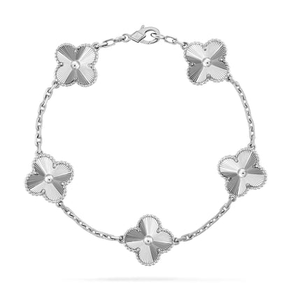 [💎ROSE💎]CLOVER SILVER 5 MOTIFS BRACELET