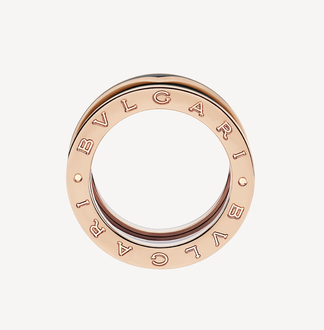 [Rose Tomorrow]ZERO 1 TWO-BAND WITH MATTE BLACK CERAMIC PINK GOLD RING