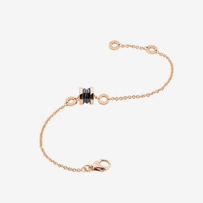 [Rose Tomorrow]ZERO 1 SOFT PINK GOLD AND BLACK CERAMIC BRACELET