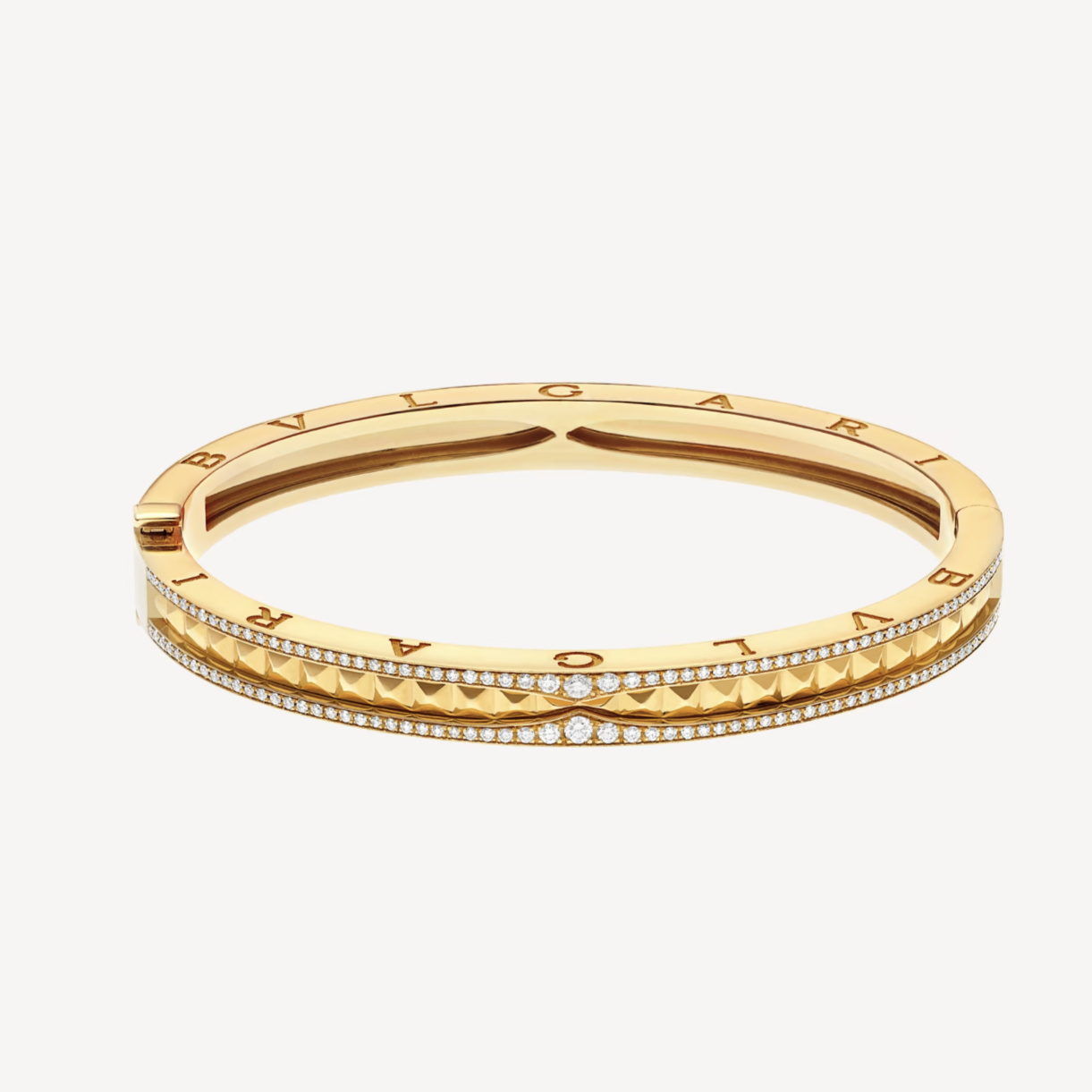 [Rose Tomorrow]ZERO 1 SPIRAL AND PAVED DIAMOND GOLD BRACELET