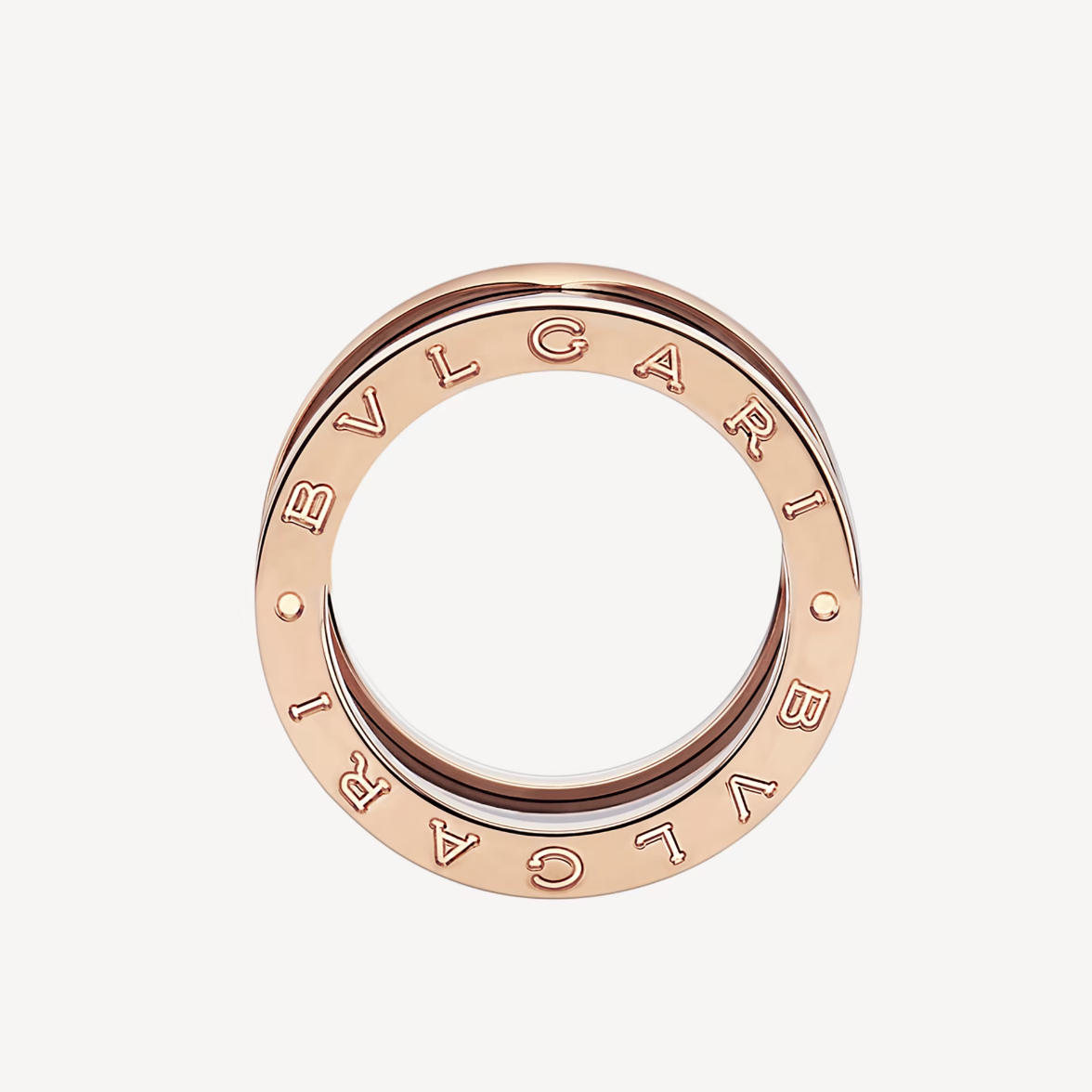 [Rose Tomorrow]ZERO 1 FOUR-BAND LOOPS AND BLACK CERAMIC SPIRAL PINK GOLD RING