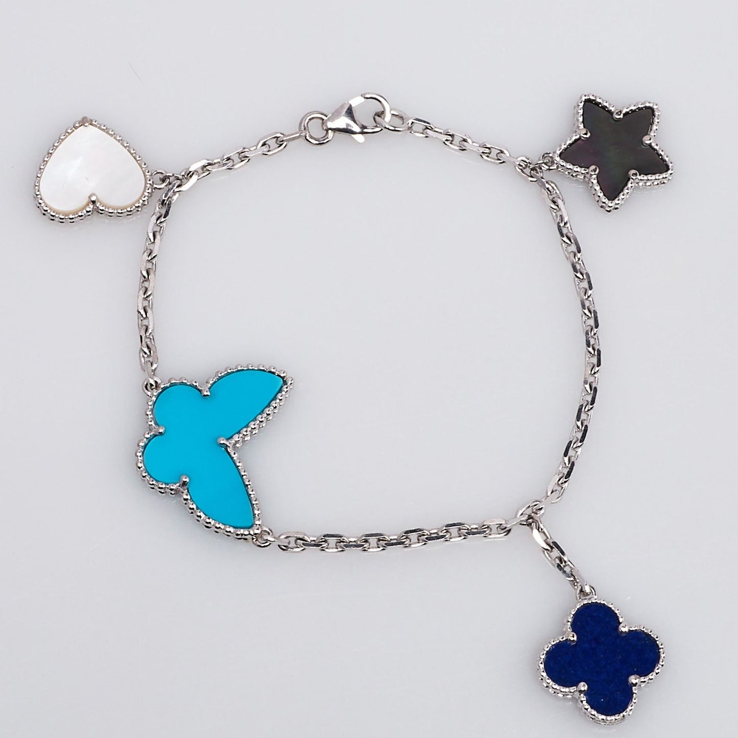 [Rose Tomorrow]LUCKY SPRING SILVER BRACELET 4 MOTIF