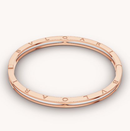 [Rose Tomorrow]ZERO 1 PINK GOLD WITH WHITE CERAMIC BRACELET