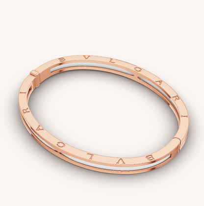 [Rose Tomorrow]ZERO 1 PINK GOLD WITH WHITE CERAMIC BRACELET