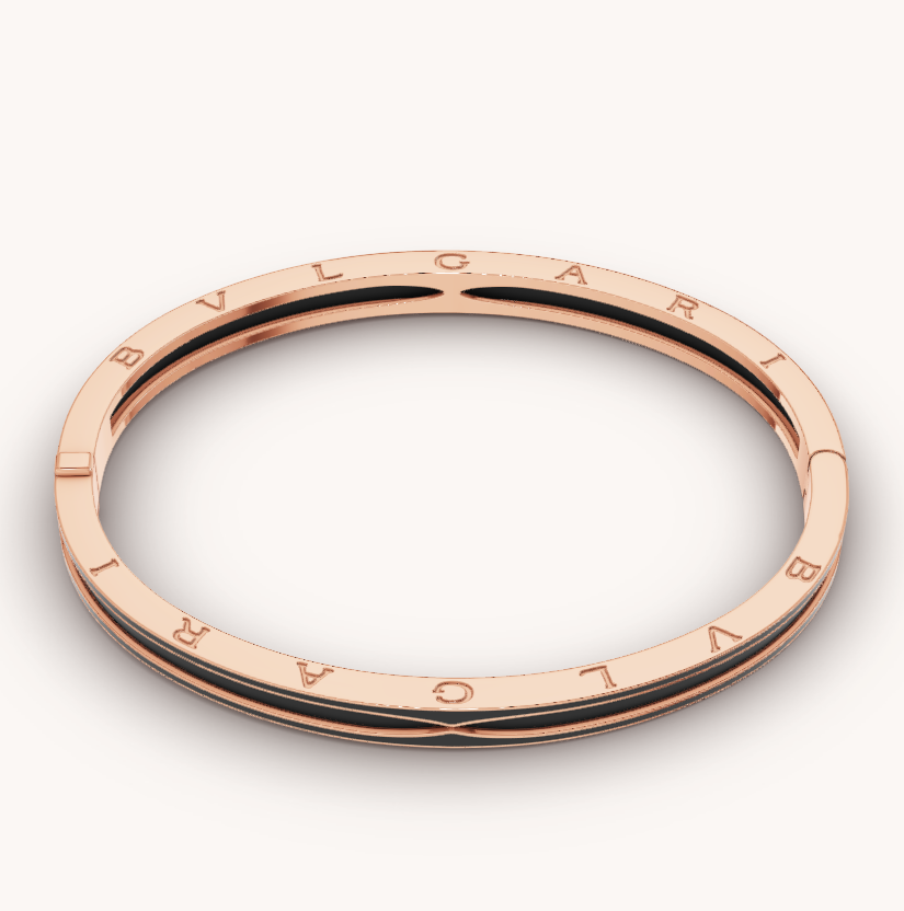 [Rose Tomorrow]ZERO 1 PINK GOLD WITH MATTE BLACK CERAMIC BRACELET