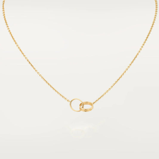 [Rose Tomorrow]LOVE NECKLACE DOUBLE RING GOLD