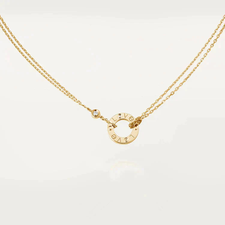 [Rose Tomorrow]LOVE NECKLACE 16MM 2 DIAMONDS