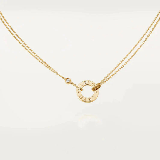 [Rose Tomorrow]LOVE NECKLACE 16MM 2 DIAMONDS