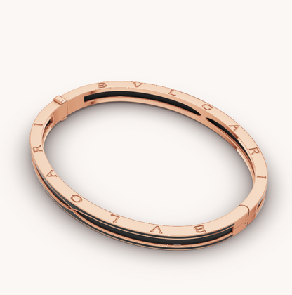 [Rose Tomorrow]ZERO 1 PINK GOLD WITH MATTE BLACK CERAMIC BRACELET