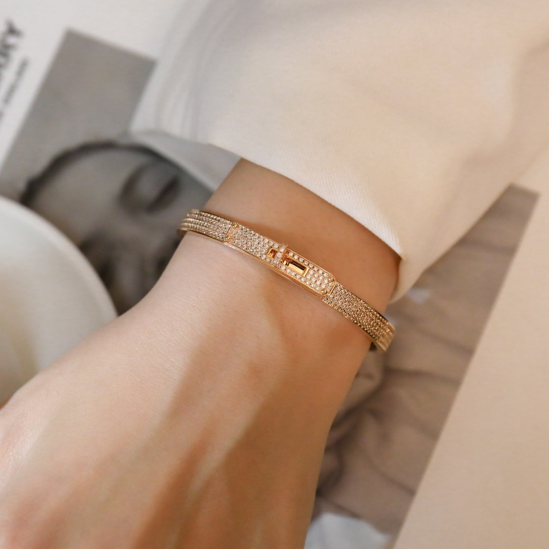 [Rose Tomorrow]KELLY BRACELET DIAMOND PAVED