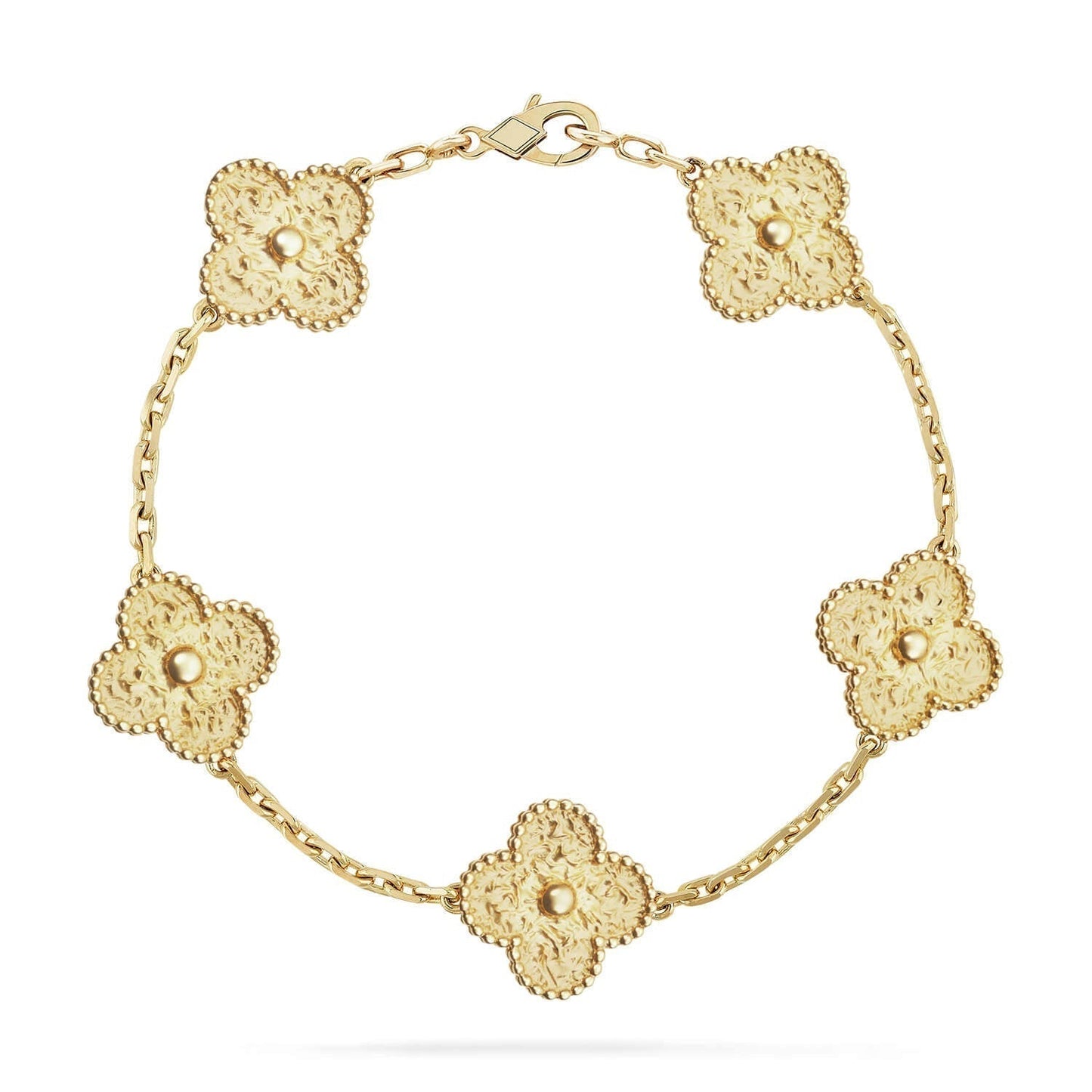 [💎ROSE💎]CLOVER 5 MOTIFS BRONZING BRACELET
