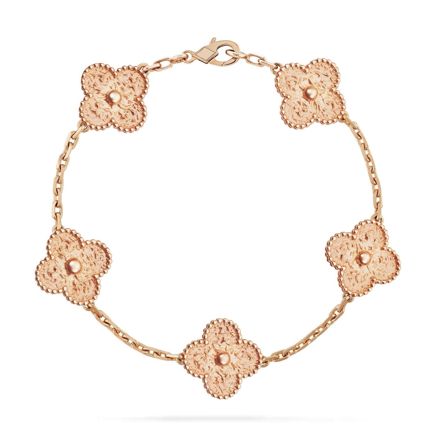 [💎ROSE💎]CLOVER 5 MOTIFS BRONZING BRACELET