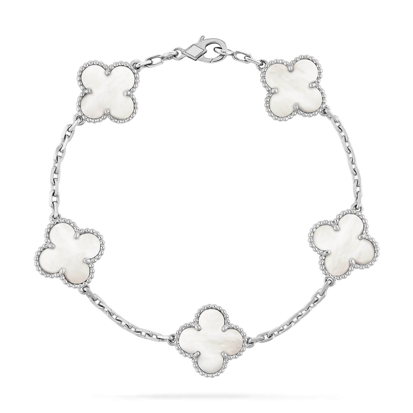 [Rose Tomorrow]CLOVER SILVER MOP 5 MOTIF BRACELET