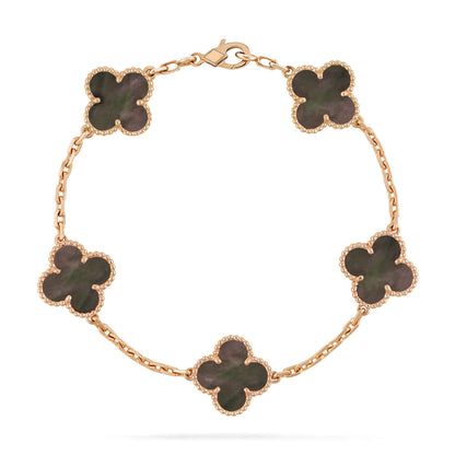 [💎ROSE💎]CLOVER 5 MOTIF GRAY MOP  BRACELET