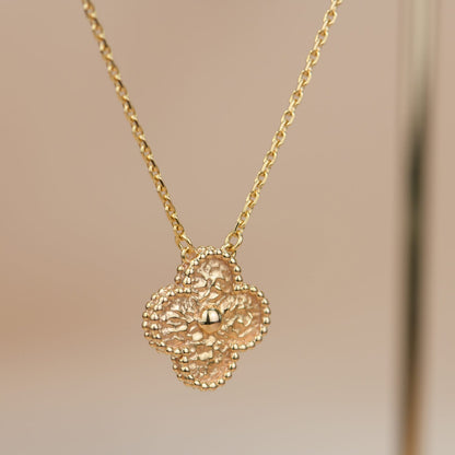 [Rose Tomorrow]CLOVER 15MM  BRONZING NECKLACE