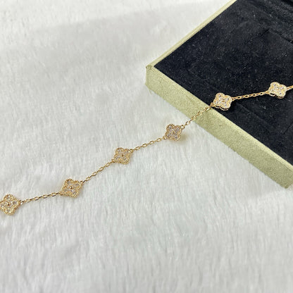 [💎ROSE💎]CLOVER 6 MOTIF DIAMOND BRACELET