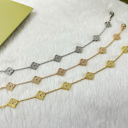 [💎ROSE💎]CLOVER 6 MOTIF DIAMOND BRACELET