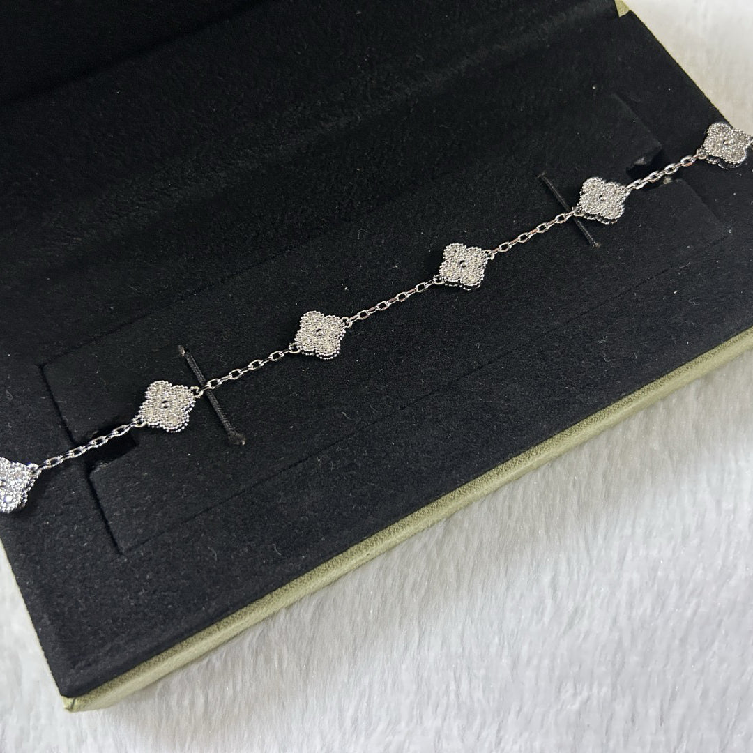 [💎ROSE💎]CLOVER 6 MOTIF DIAMOND BRACELET