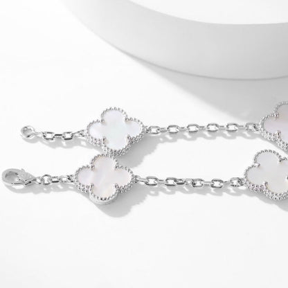 [Rose Tomorrow]CLOVER 10 MOTIFS WHITE MOTHER OF PEARL NECKLACE