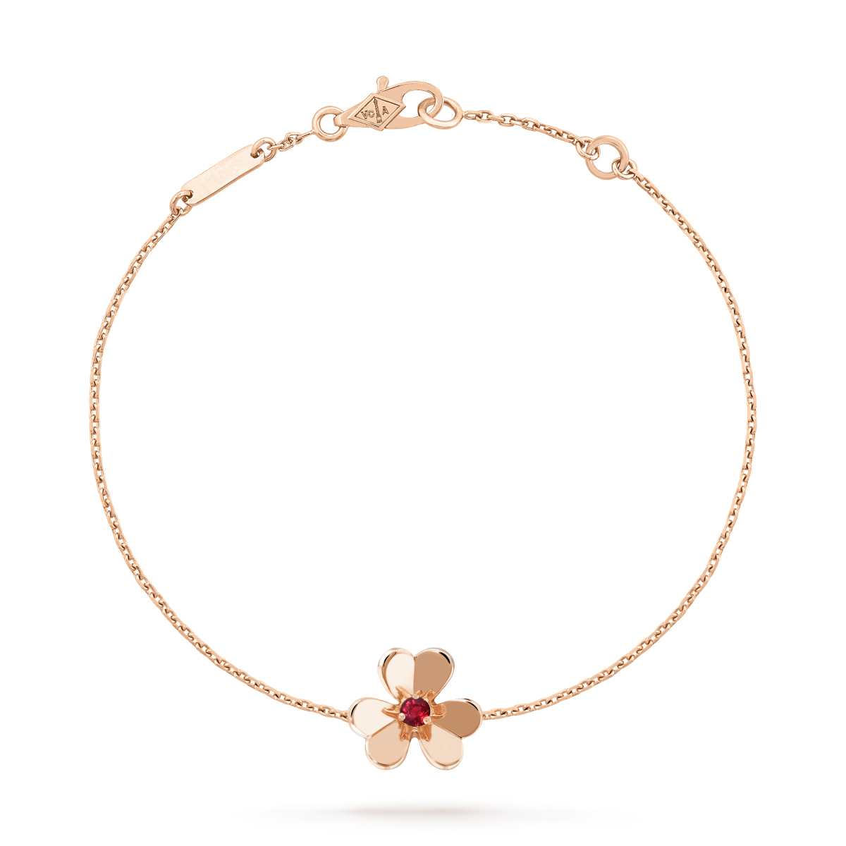 [Rose Tomorrow]FRIVOLE GOLD FLOWER PINK MALACHITE BRACELET