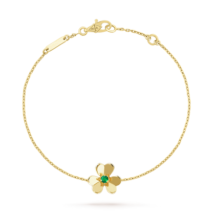 [Rose Tomorrow]FRIVOLE GOLD FLOWER PINK MALACHITE BRACELET