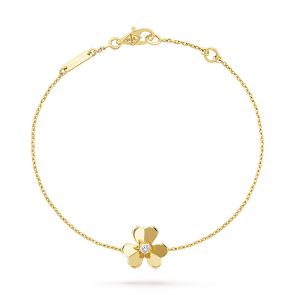 [Rose Tomorrow]FRIVOLE GOLD FLOWER PINK MALACHITE BRACELET