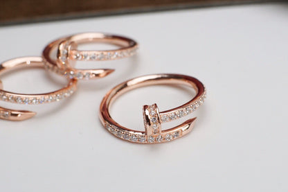 [Rose Tomorrow]JUSTE RING 1.8MM PINK GOLD DIAMONDS