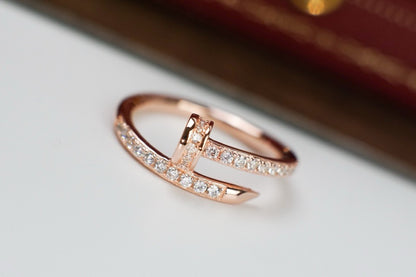 [Rose Tomorrow]JUSTE RING 1.8MM PINK GOLD DIAMONDS