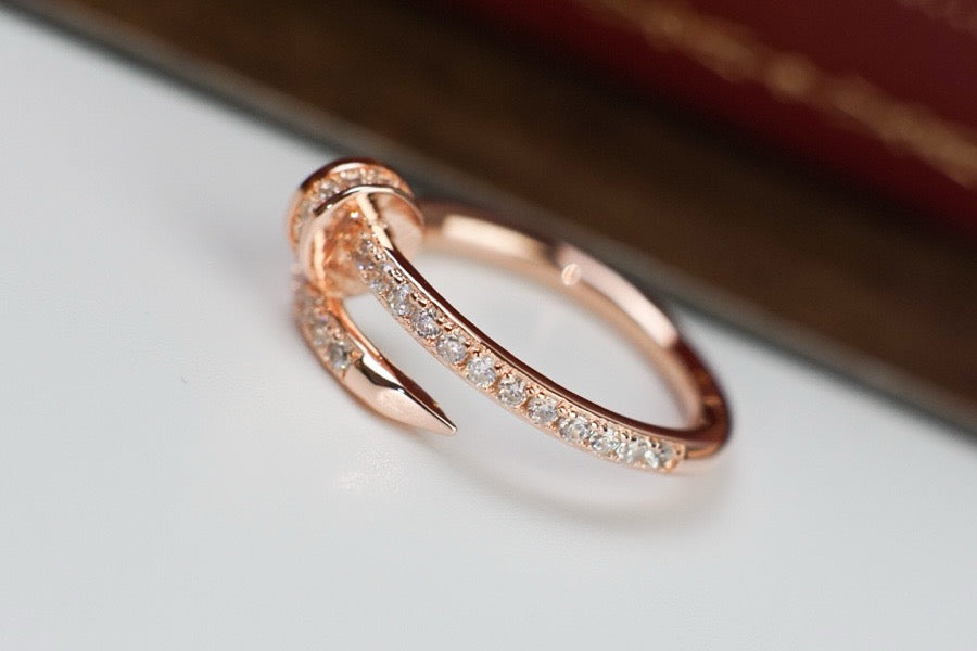 [Rose Tomorrow]JUSTE RING 1.8MM PINK GOLD DIAMONDS