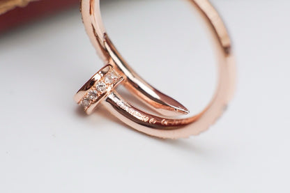 [Rose Tomorrow]JUSTE RING 1.8MM PINK GOLD DIAMONDS