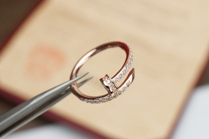 [Rose Tomorrow]JUSTE RING 1.8MM PINK GOLD DIAMONDS