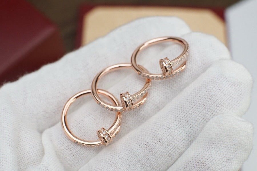 [Rose Tomorrow]JUSTE RING 1.8MM PINK GOLD DIAMONDS