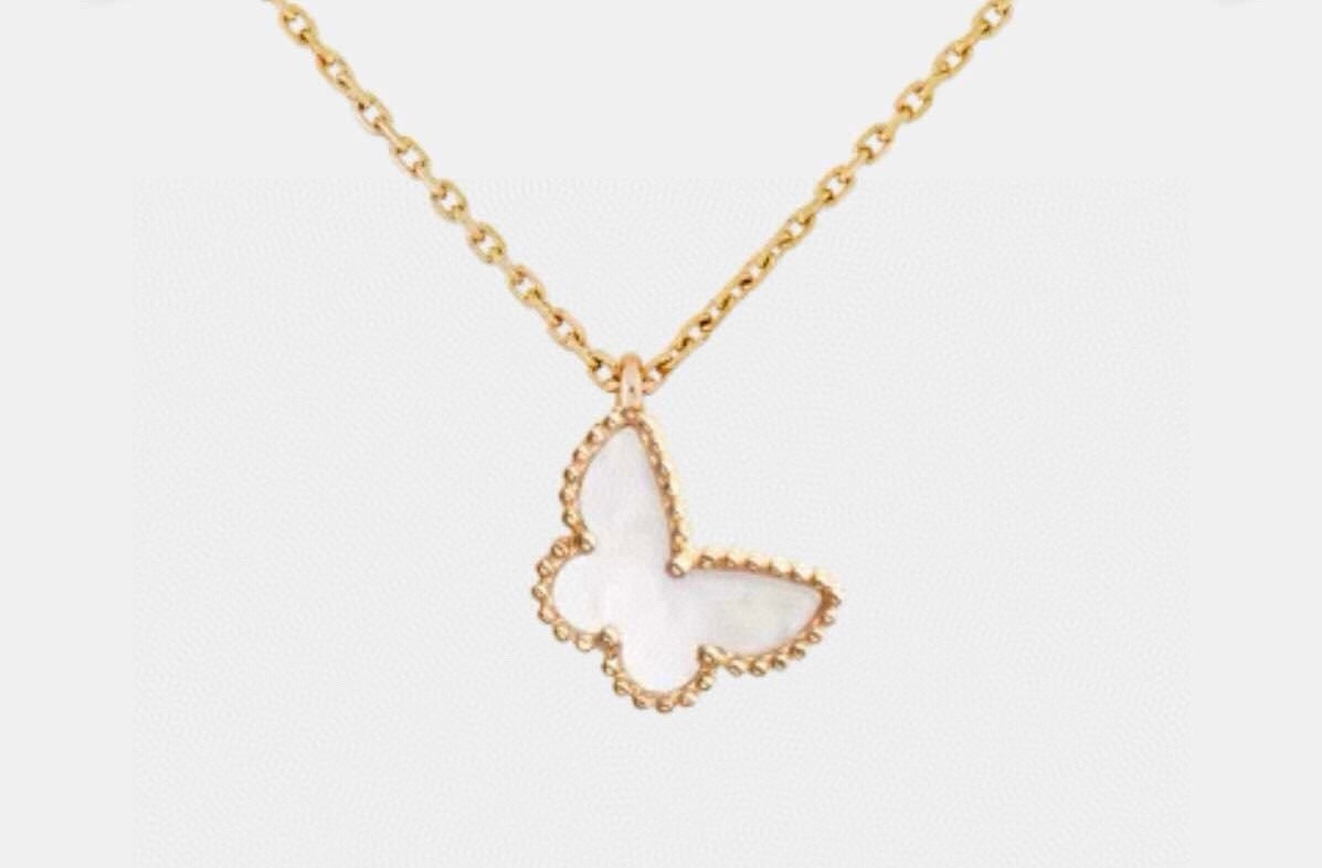 [💎ROSE💎]CLOVER BUTTERFLY NECKLACE
