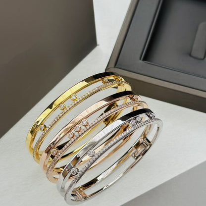 [Rose Jewelry]MK Half-Diamond Sliding Bracelet