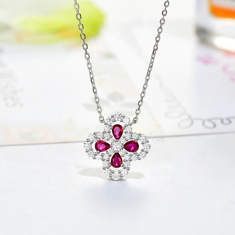 [Rose Tomorrow]LOOP NECKLACE FULL MOTIF DIAMOND 16MM MULTIPLE COLORS