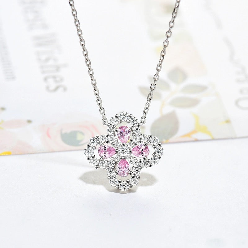 [Rose Tomorrow]LOOP NECKLACE FULL MOTIF DIAMOND 16MM MULTIPLE COLORS