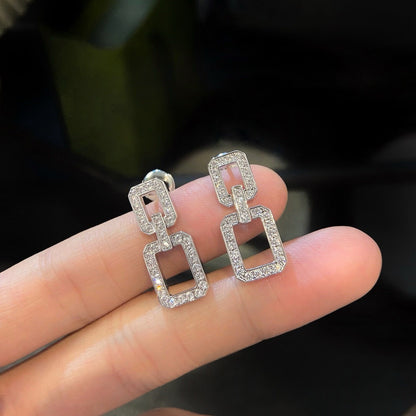 [Rose Tomorrow]LINKS MEDIUM EARRINGS DIAMOND