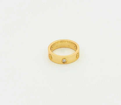 [Rose Tomorrow]LOVE RING 5.5MM 3 DIAMONDS GOLD