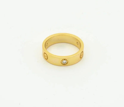 [Rose Tomorrow]LOVE RING 4MM 1 DIAMOND GOLD