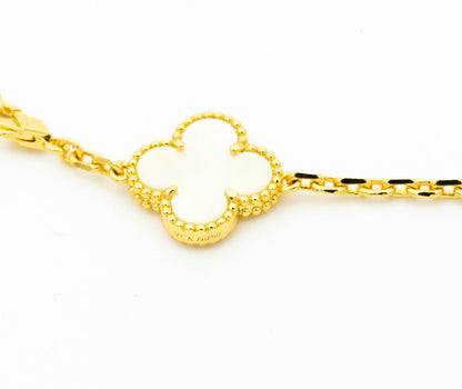 [Rose Tomorrow]CLOVER BRACELET 5 MOTIFS ONYX MOP