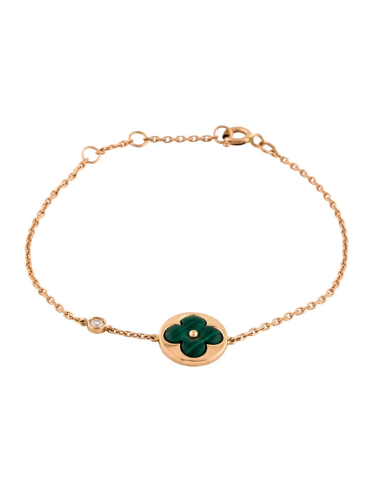 [Rose Tomorrow]SUN MALACHITE 1 DIAMOND PINK GOLD BRACELET