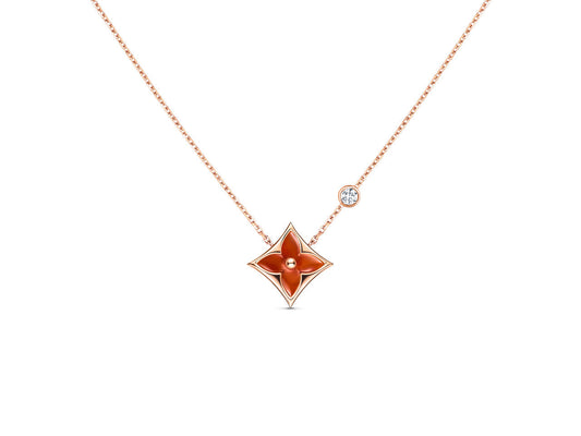 [Rose Tomorrow]STAR NECKLACE PINK GOLD 1 DIAMOND