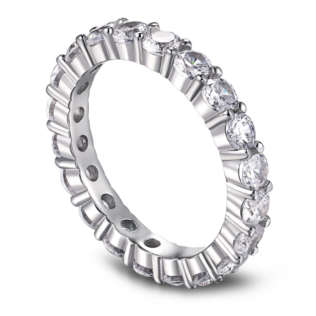 [Rose Tomorrow]Sparkling Round Cut Tennis Ring