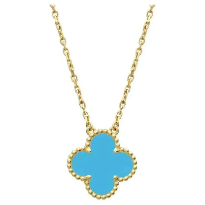 [Rose Tomorrow]CLOVER 15MM VINTAGE TURQUOISE NECKLACE