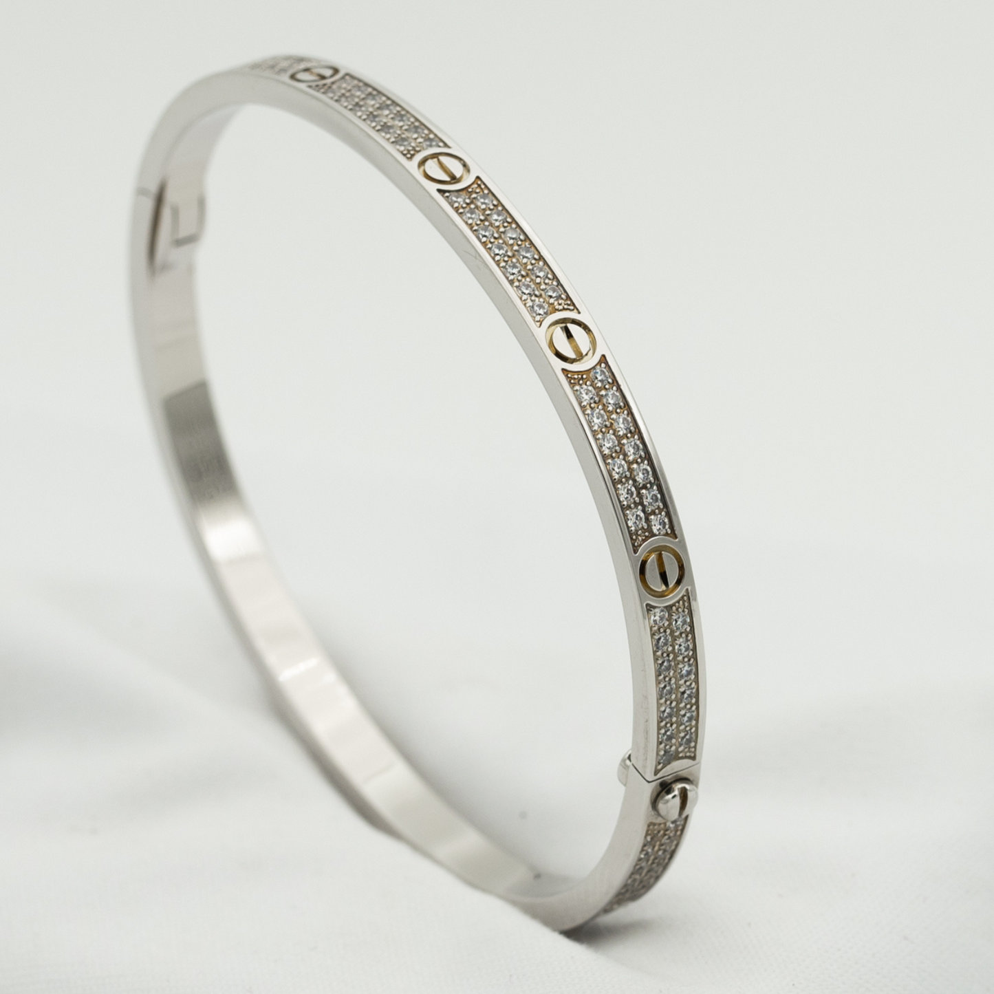 [Rose Tomorrow]LOVE BRACELET 3.65MM DIAMOND-PAVED SILVER