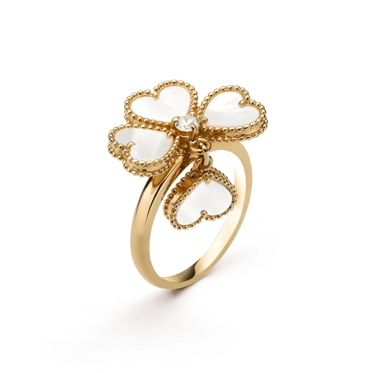 [Rose Tomorrow]SWEET CLOVER WHITE MOP RING