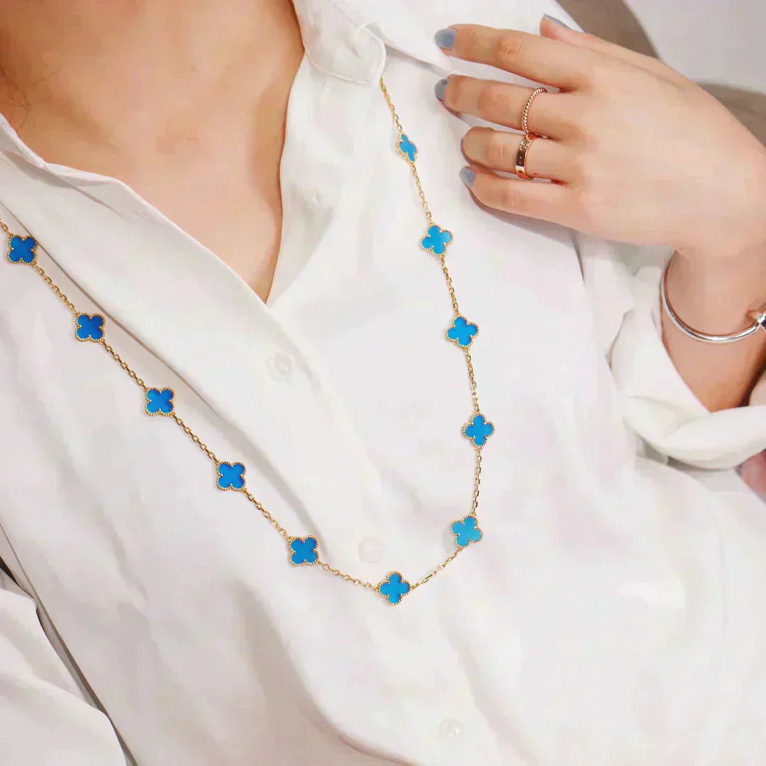 [💎ROSE💎]CLOVER 20 MOTIFS TURQUOISE GOLD