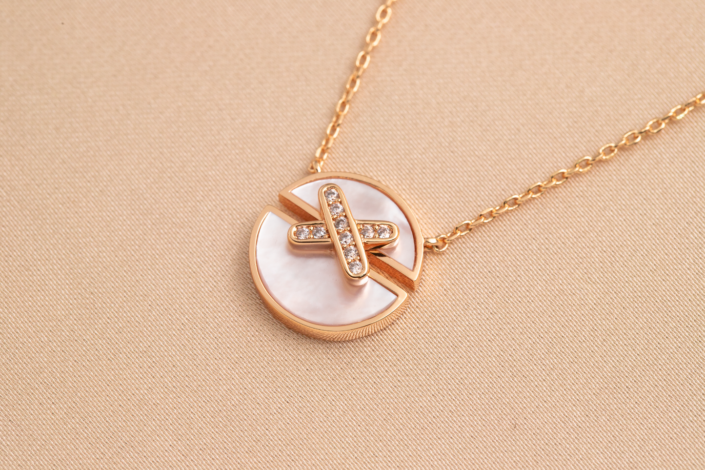 [Rose Tomorrow]JEUX DE PINK GOLD DIAMOND NECKLACE