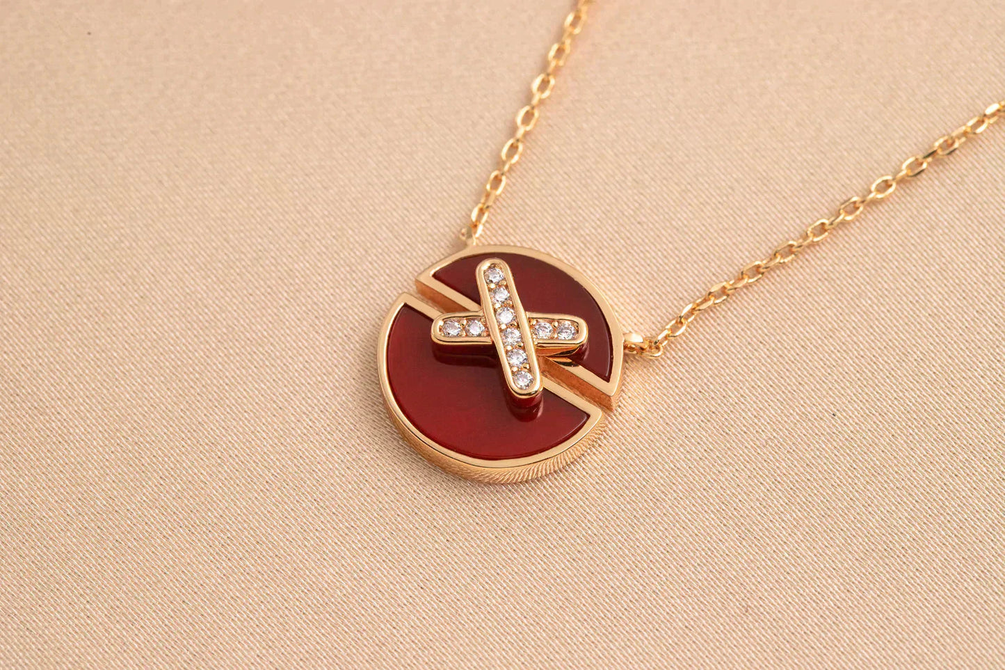 [Rose Tomorrow]JEUX DE ROSE GOLD DIAMOND NECKLACE