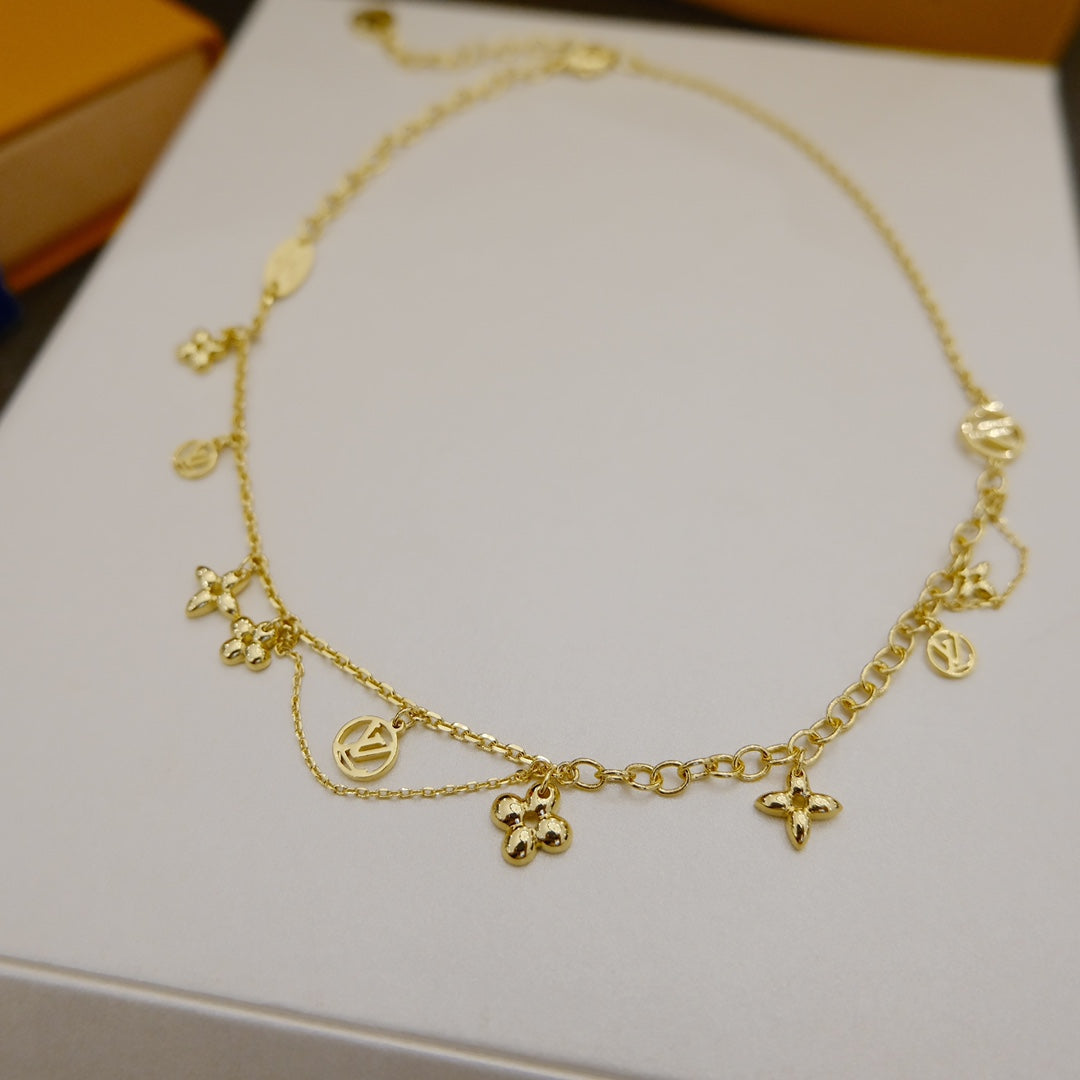 [Rose Tomorrow]BLOOMING SUPPLE NECKLACE BRASS